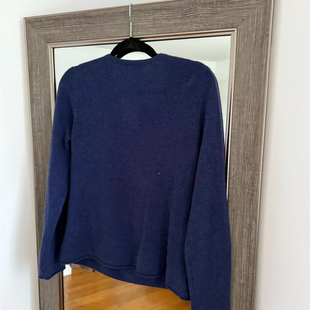 Women's Blue Cynthia Rowley Cashmere Sweater - Picture 4 of 4
